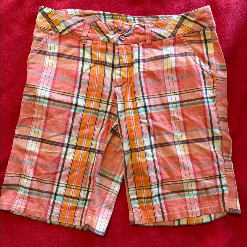 Forever 21 Multicolor Plaid Shorts